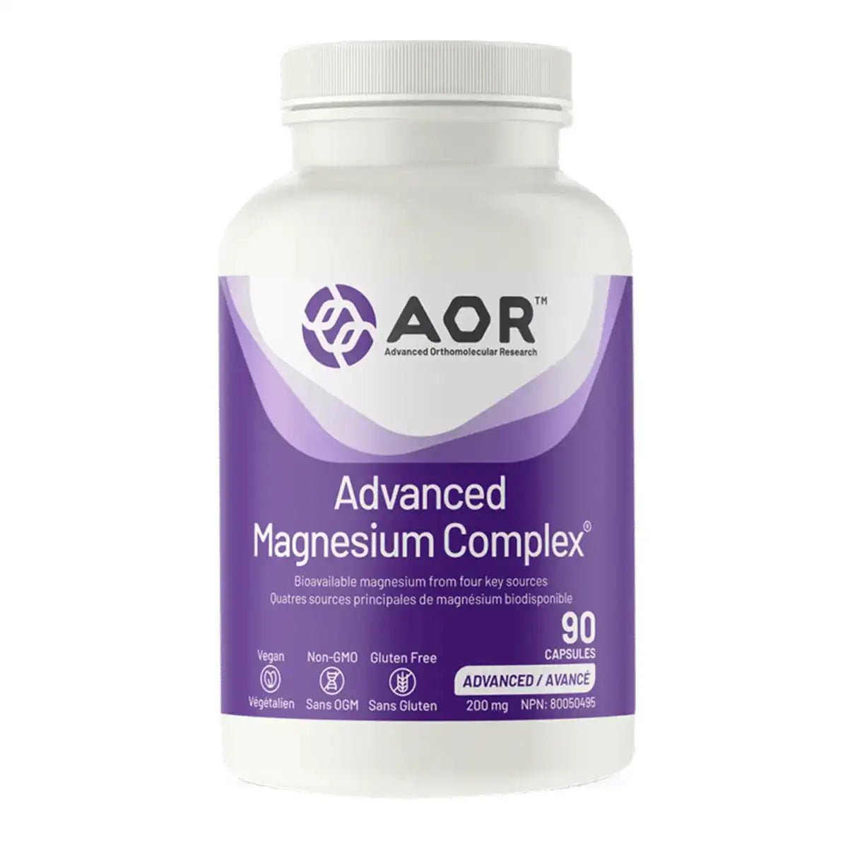 Product photo from eNatural Shopify for AOR Advanced Magnesium Complex 200 mg 90 Capsules