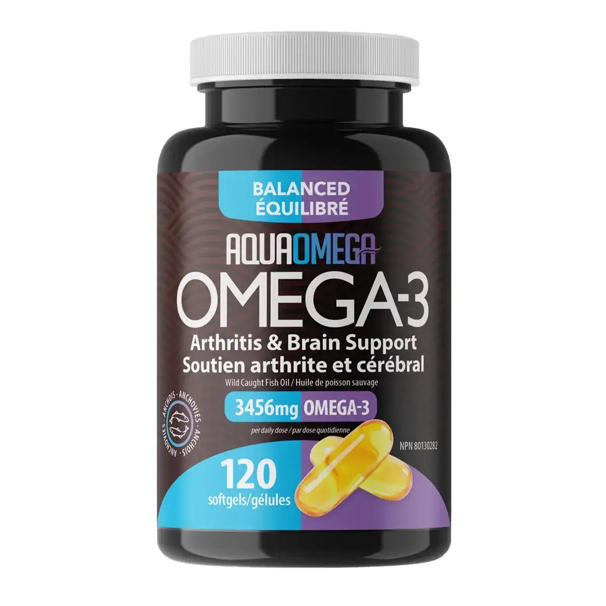 Product photo from eNatural Shopify for AquaOmega Omega-3 Balanced Arthritis And Brain Support 120 Softgels