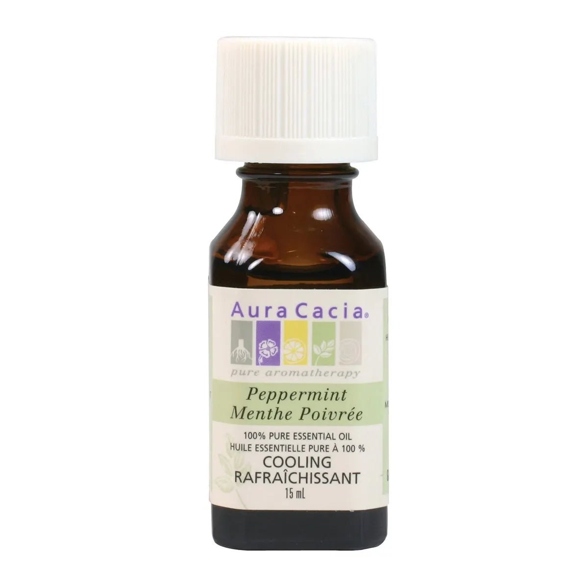 Product photo from eNatural Shopify for Aura Cacia Peppermint Oil 15mL