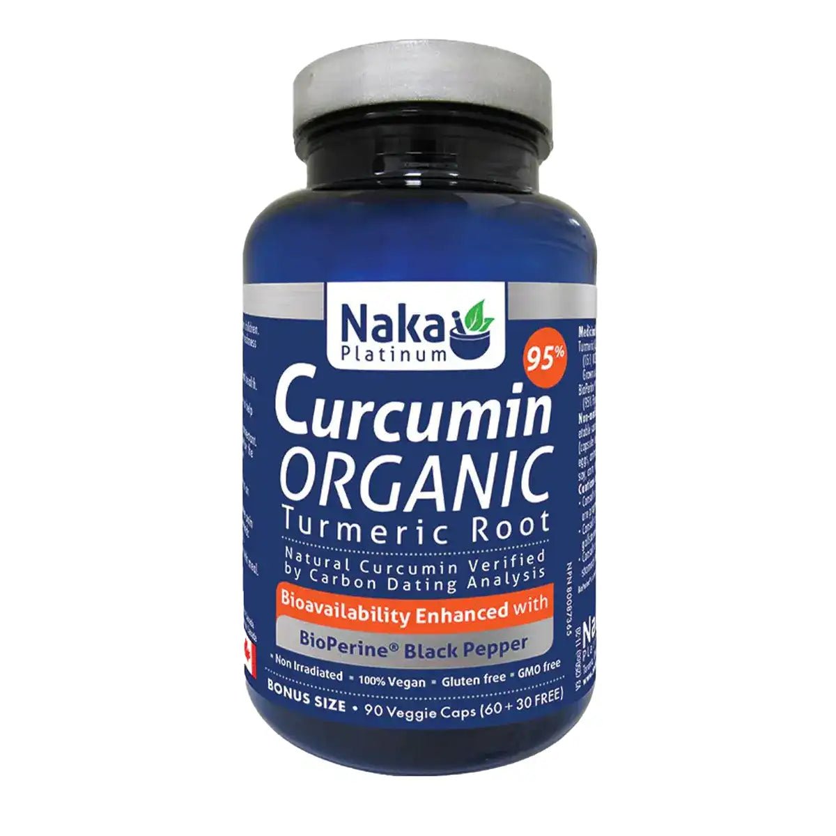 Product photo from eNatural Shopify for Naka Platinum Curcumin Organic 95% 90 caps