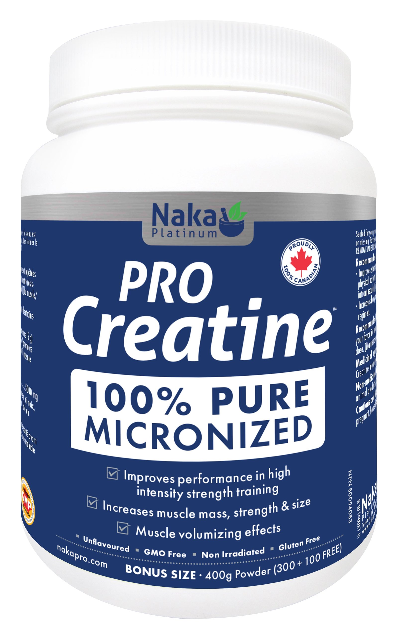 Product photo from eNatural Shopify for Naka Platinum Pro Creatine 400g