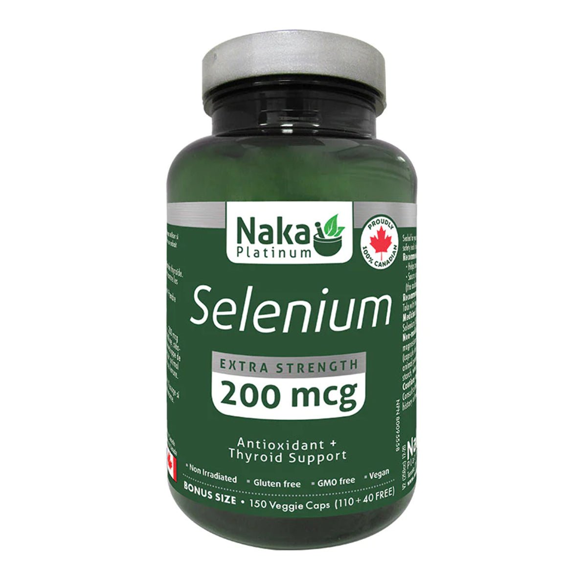 Product photo from eNatural Shopify for Naka Selenium Extra Strength 200mcg – 150 V-caps | National Nutrition