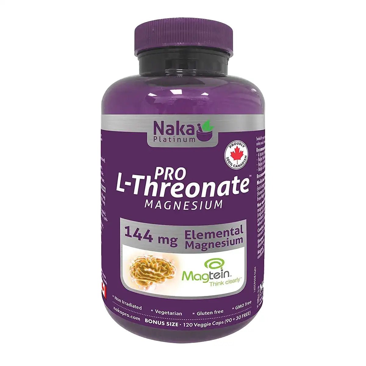 Product photo from eNatural Shopify for Naka – platinum pro l-threonate magnesium – 120 vcaps
