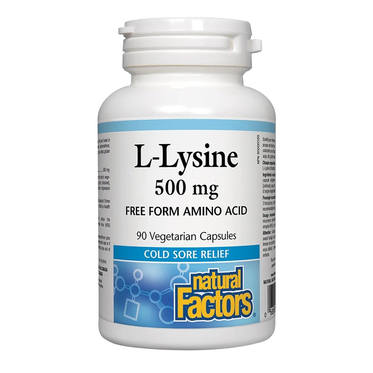 Product photo from eNatural Shopify for Natural Factors L-Lysine 90 VCaps