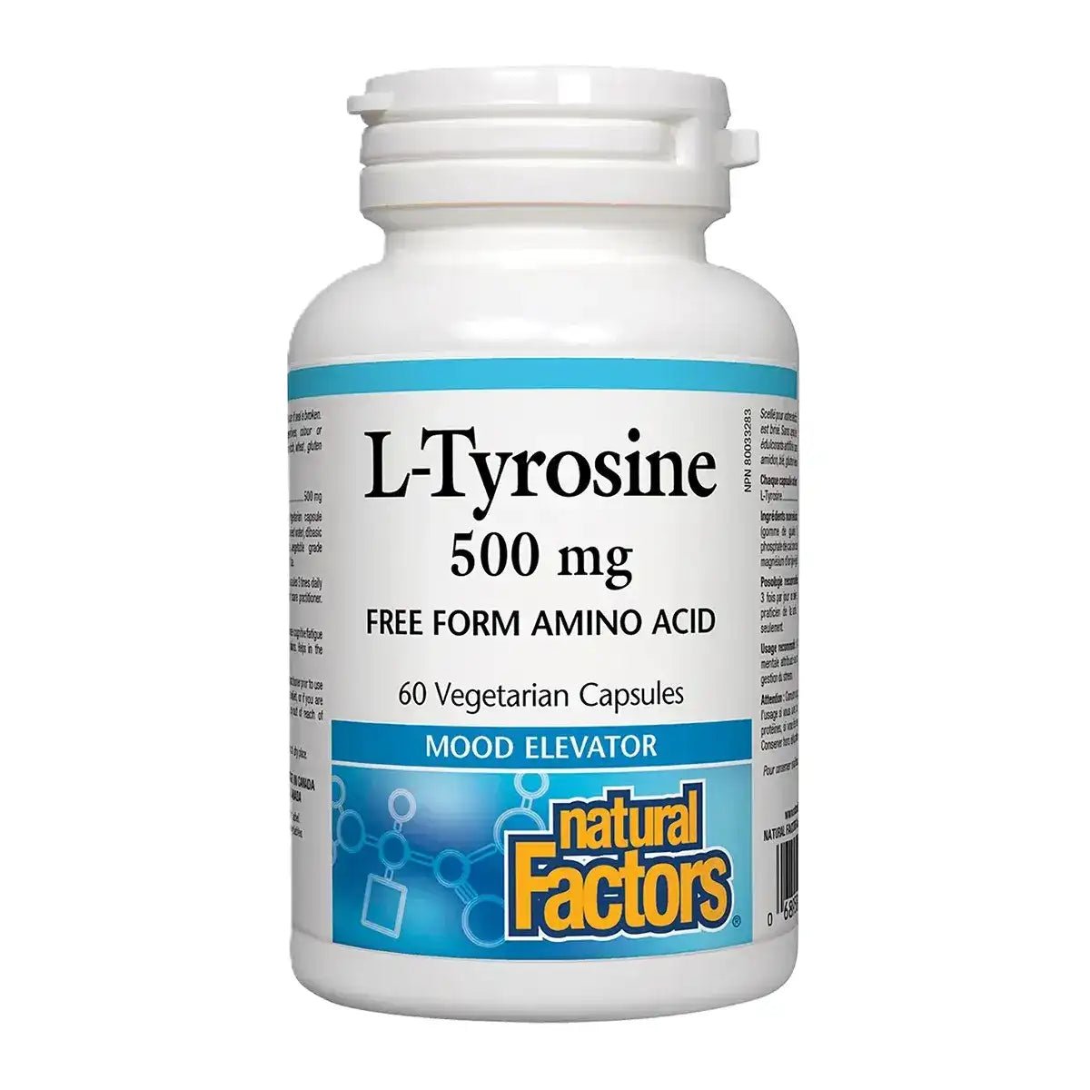 Product photo from eNatural Shopify for Natural Factors L-Tyrosine 60 capsules