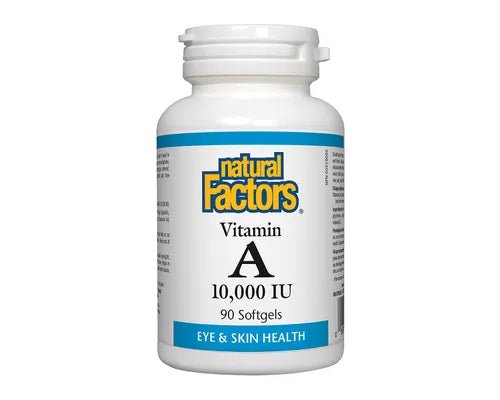 Product photo from eNatural Shopify for Natural Factors – Vitamin A 10,000 IU 90 Softgels