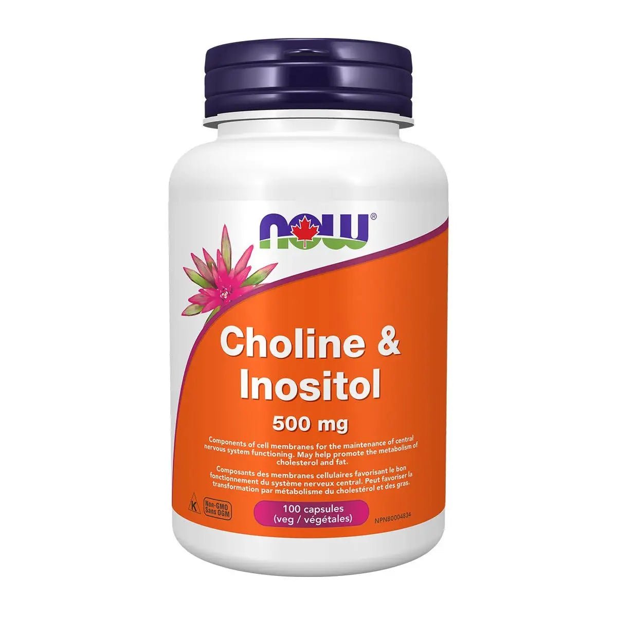 Product photo from eNatural Shopify for NOW Choline & Inositol 500mg 100 Caps