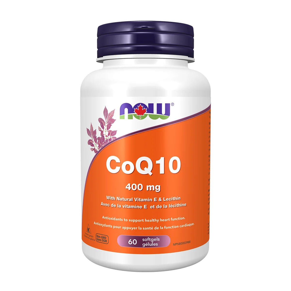 Product photo from eNatural Shopify for NOW CoQ10 400mg 60 Softgels