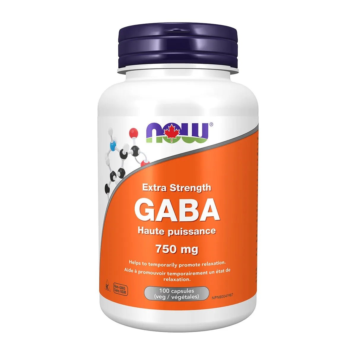 Product photo from eNatural Shopify for NOW GABA 750mg 100 Veggie Caps