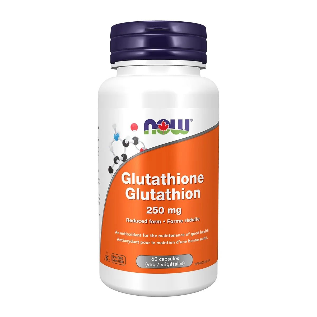 Product photo from eNatural Shopify for NOW Glutathione 250 mg 60 Veggie Caps