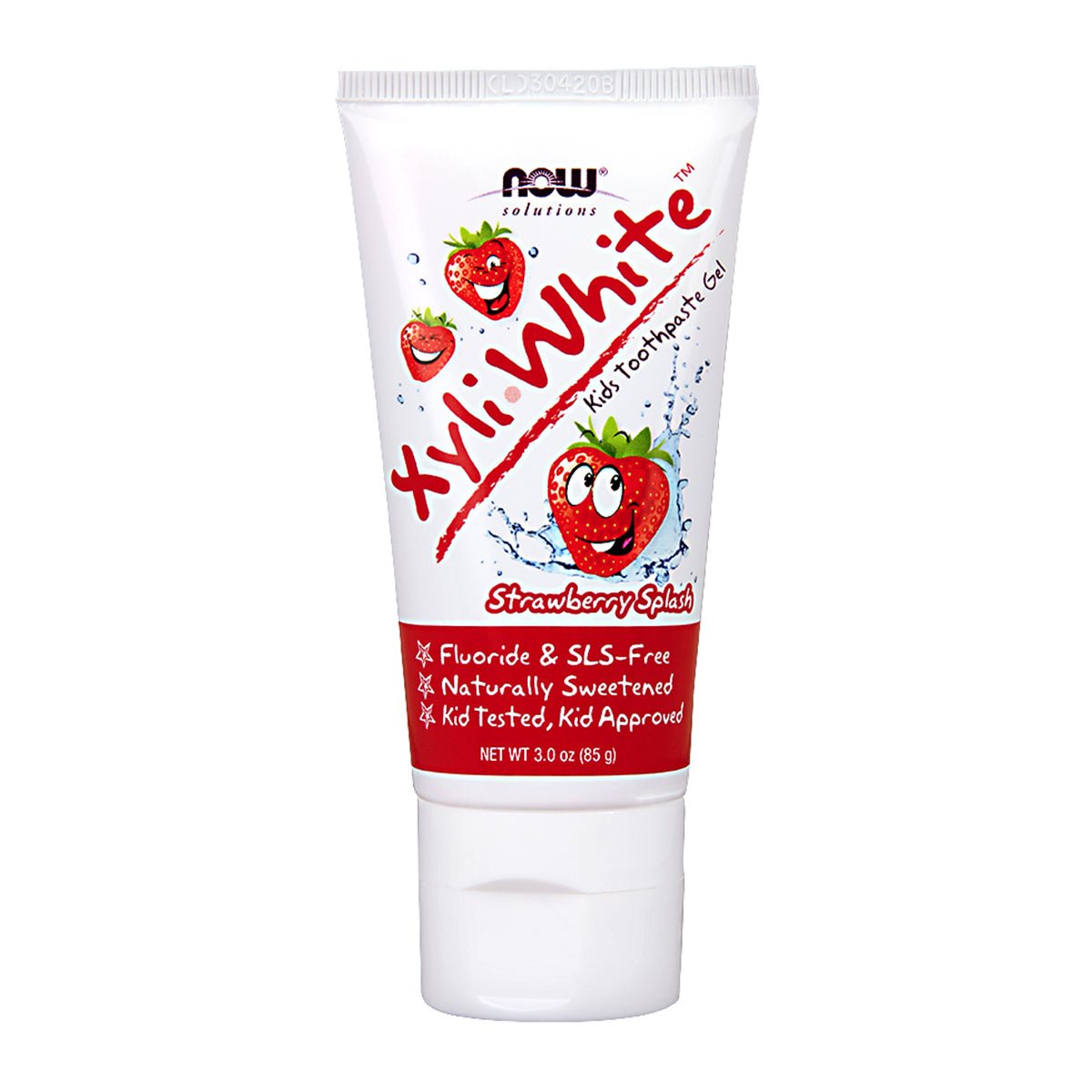 Product photo from eNatural Shopify for NOW Kids Toothpaste Gel XyliWhite Strawberry Splash 85g