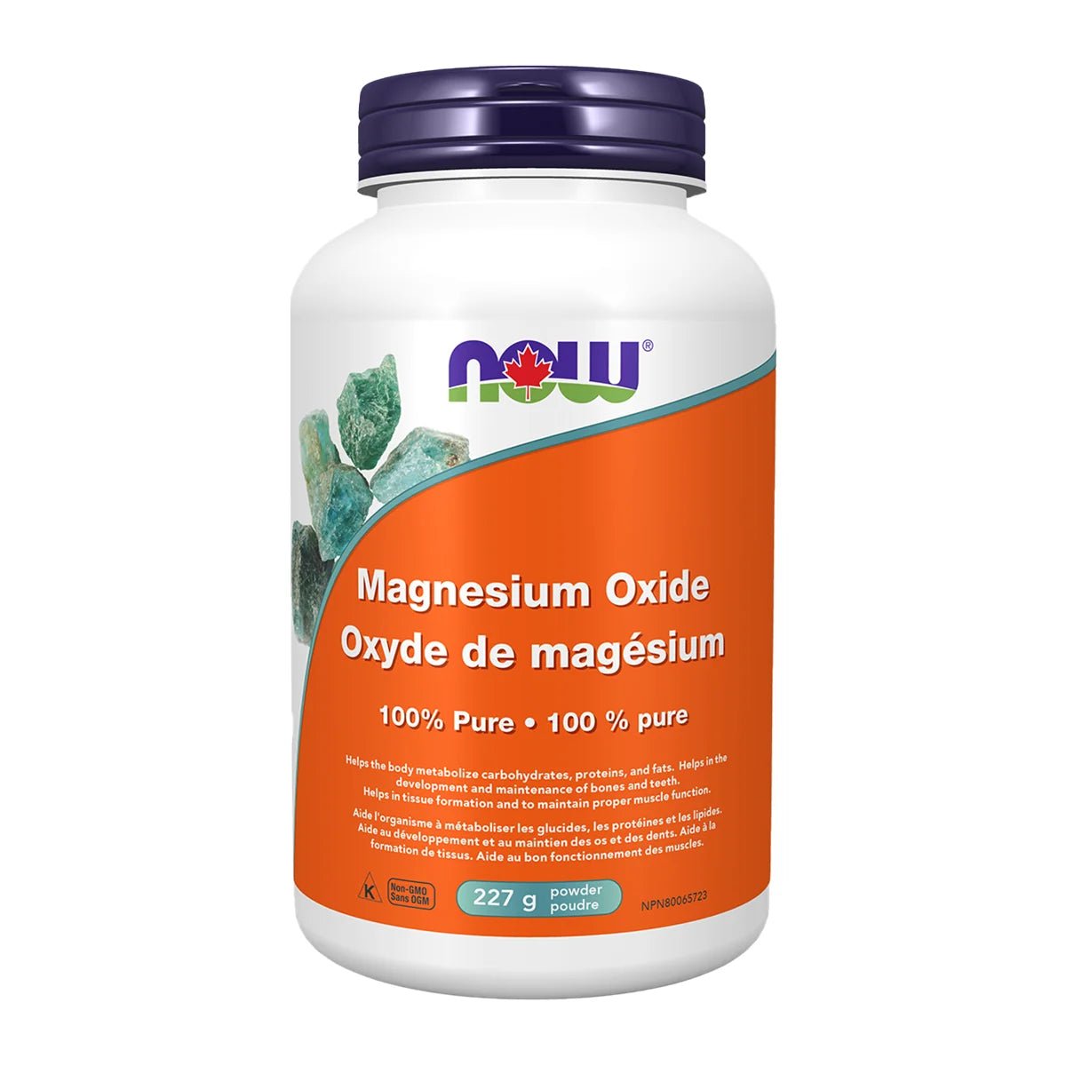 Product photo from eNatural Shopify for NOW Magnesium Oxide 227g