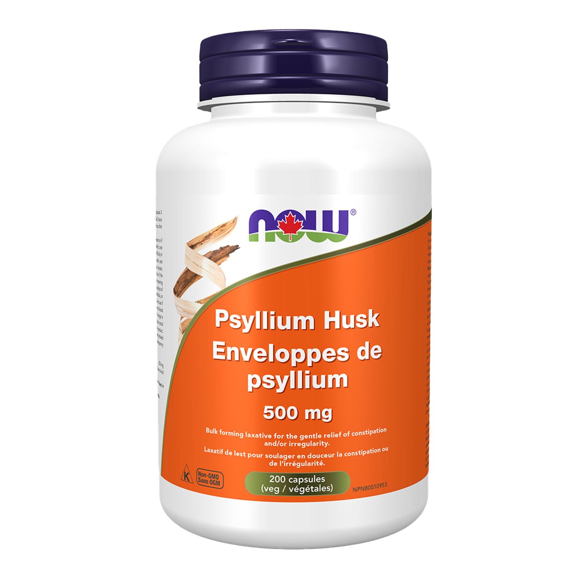 Product photo from eNatural Shopify for NOW Psyllium Husk 500mg 200 Veggie Caps