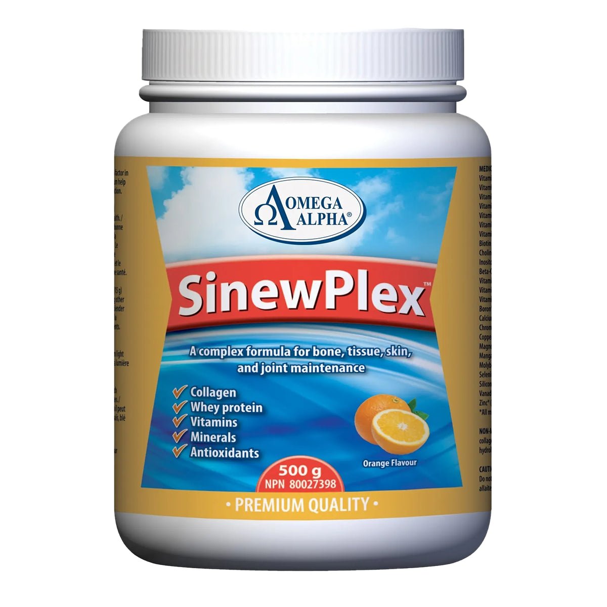 Product photo from eNatural Shopify for Omega Alpha SinewPlex Orange 500g
