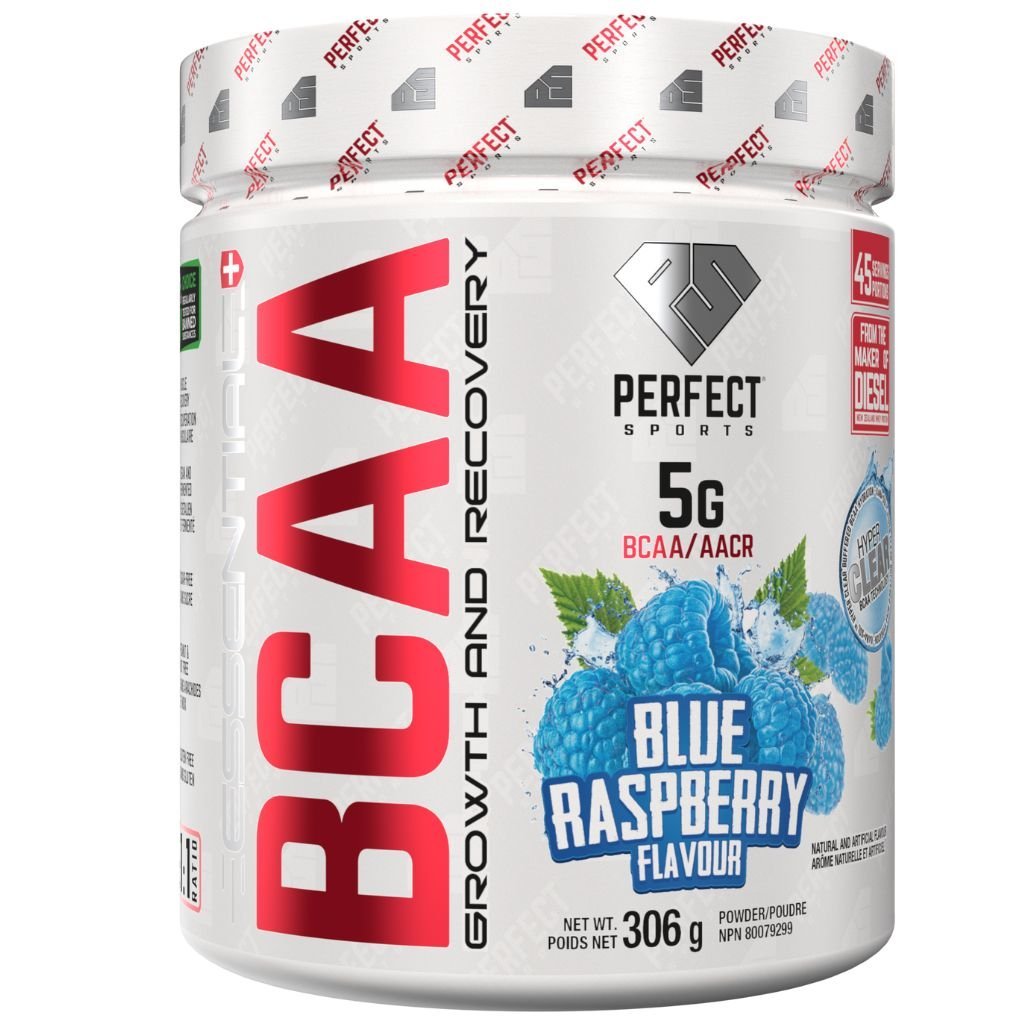 Product photo from eNatural Shopify for Perfect Sports BCAA Hyper Clear-Intense Blue Raspberry 306G