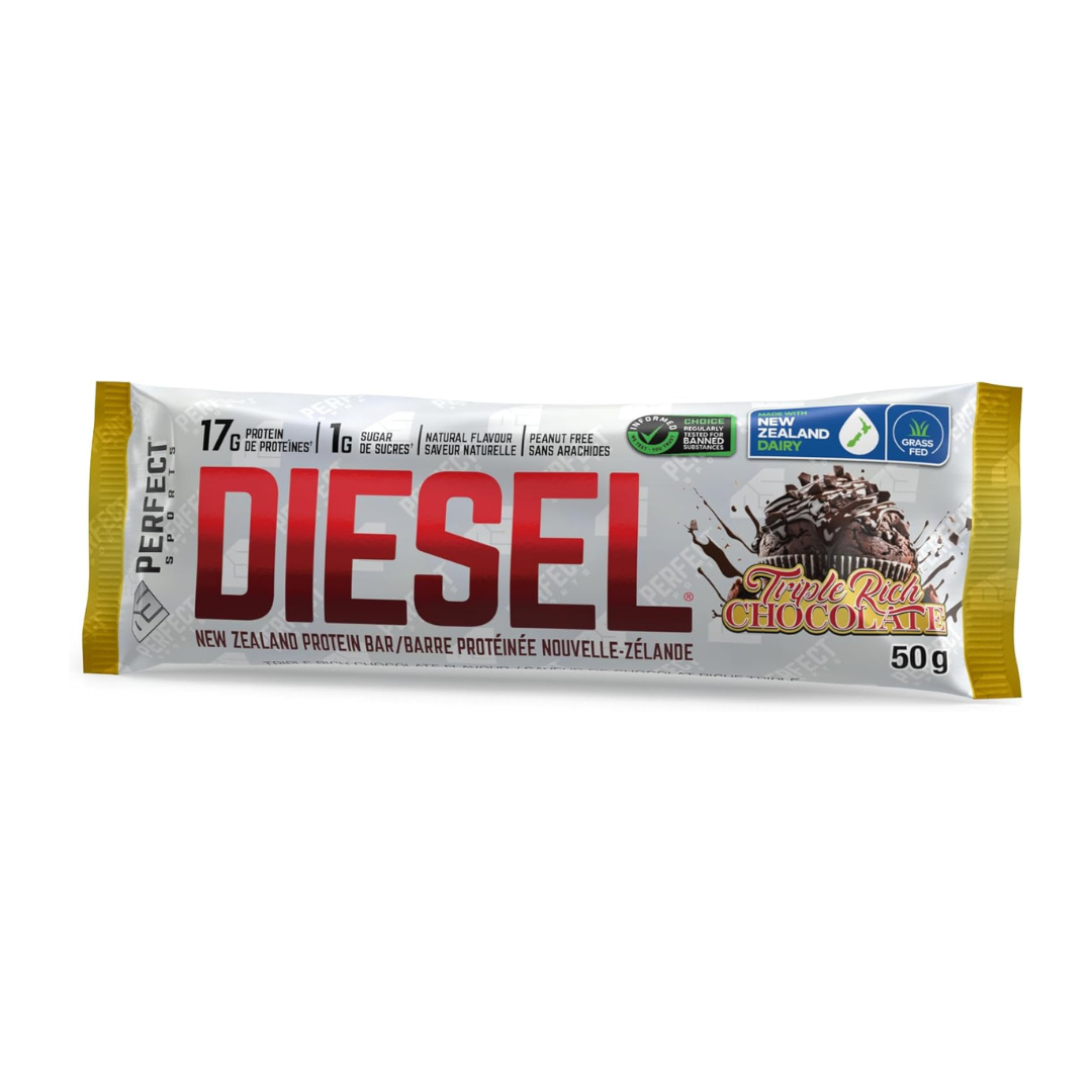 Product photo from eNatural Shopify for Perfect Sports Diesel Protein Bar – Triple Rich Chocolate 50g
