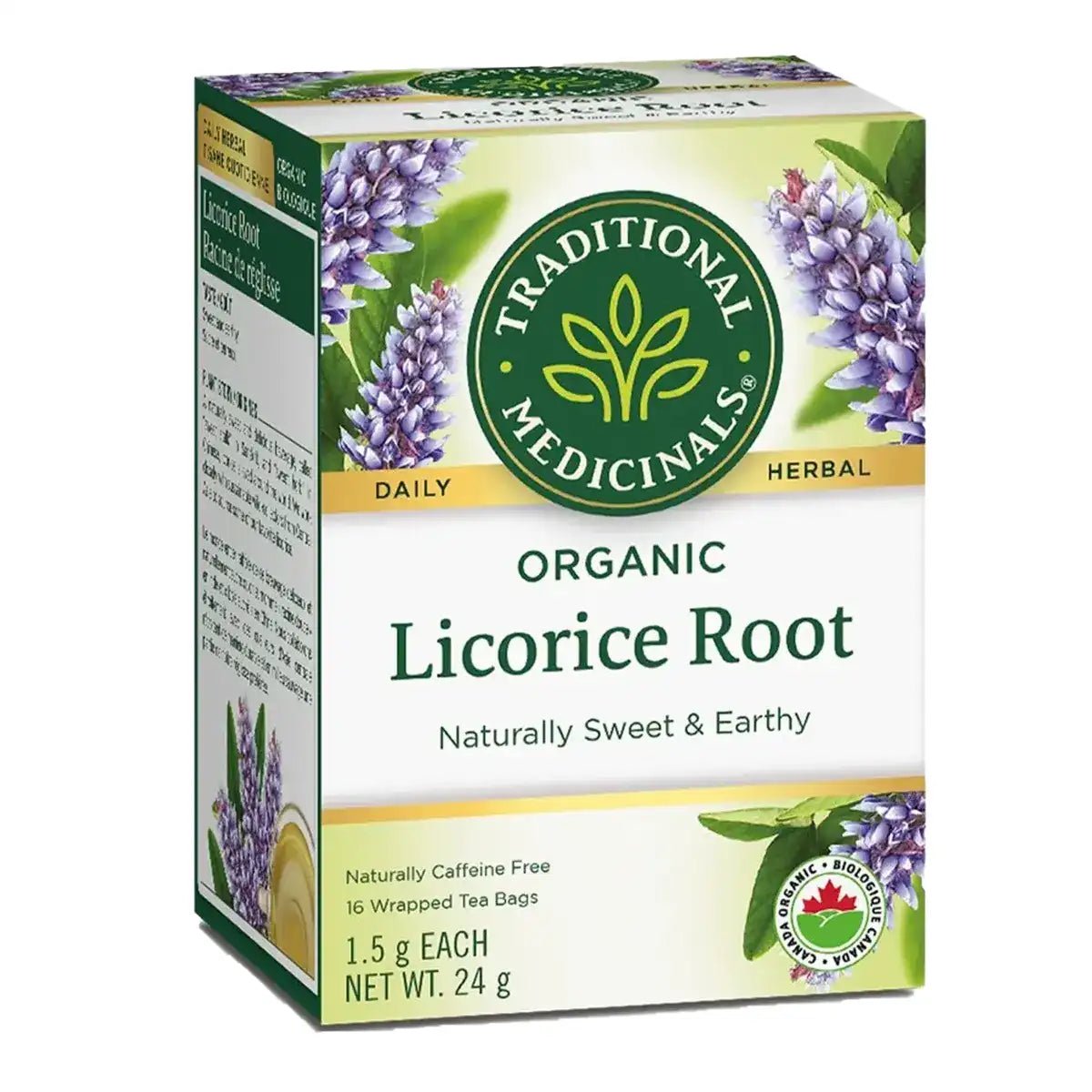 Product photo from eNatural Shopify for Traditional Medicinals Organic Licorice Root 16 Tea Bags